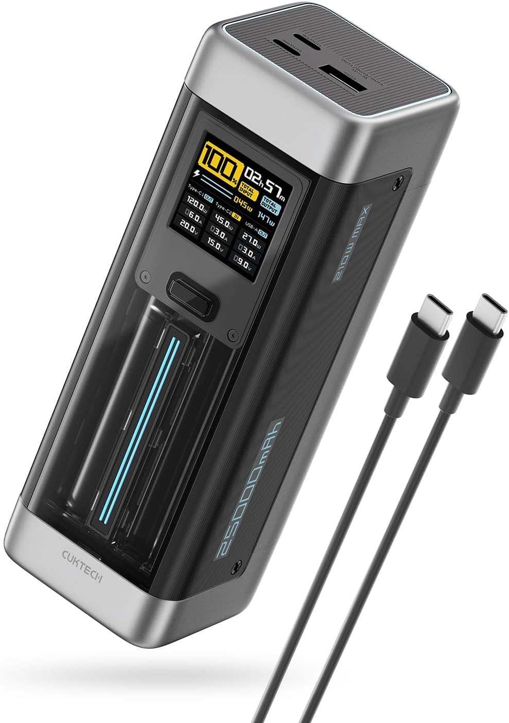 CUKTECH No. 20 Power Bank — 10 อันดับแบตเตอรี่สำรองพกพา (Power Bank) ความเร็วการจ่ายไฟสูงสุดที่วางจำหน่ายในไทย ปี 2026