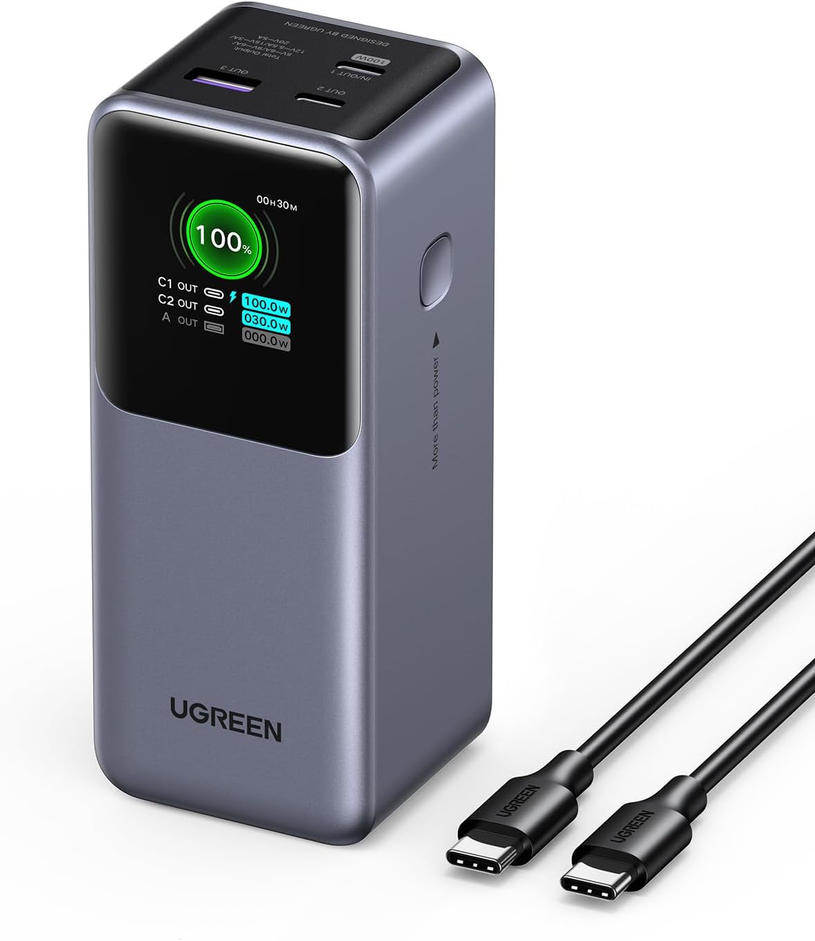 UGREEN Nexode 200W Power Bank 25,000mAh — 10 อันดับแบตเตอรี่สำรองพกพา (Power Bank) ความเร็วการจ่ายไฟสูงสุดที่วางจำหน่ายในไทย ปี 2026