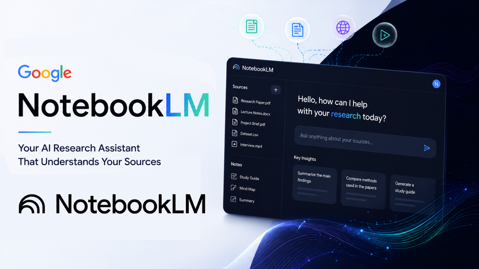 Google NotebookLM — 10 แพลตฟอร์มและโมเดล AI สำหรับงานวิจัยและการสืบค้นข้อมูลเชิงวิชาการ ยอดนิยมปี 2026