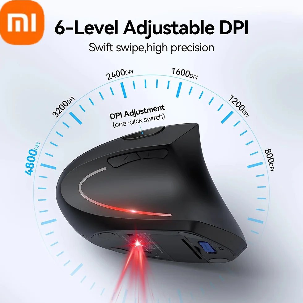 Ergonomic Vertical Mouse (เมาส์แนวตั้งตามหลักการยศาสตร์) — 10 นวัตกรรมเก้าอี้และอุปกรณ์การยศาสตร์ (Ergonomic Desk Setup) ยอดนิยมปี 2026 เพื่อสุขภาพหลังและเพิ่มประสิทธิภาพการทำงาน